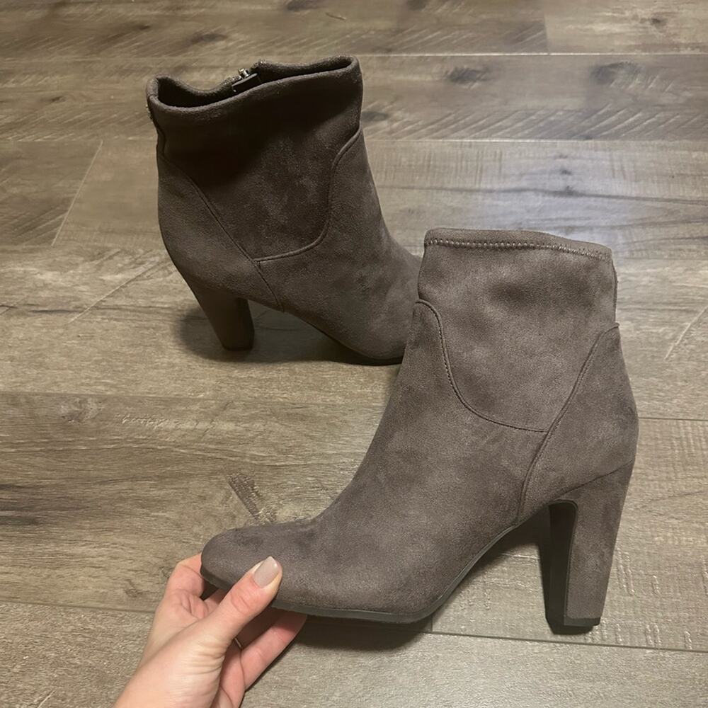 Sam Edelman Sia Ankle Boot Flint Grey Suede 10 NWOB